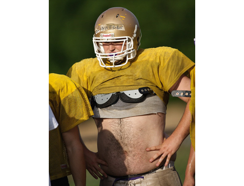 GARRET MEADE PHOTO | Owen Finnegan brings size and added credibility to the Porters' offensive line.