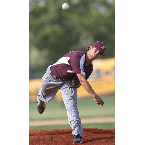 GARRET MEADE PHOTO | Riverhead's starting pitcher, Matt Peacock, gave up one earned run and four hits over six innings.