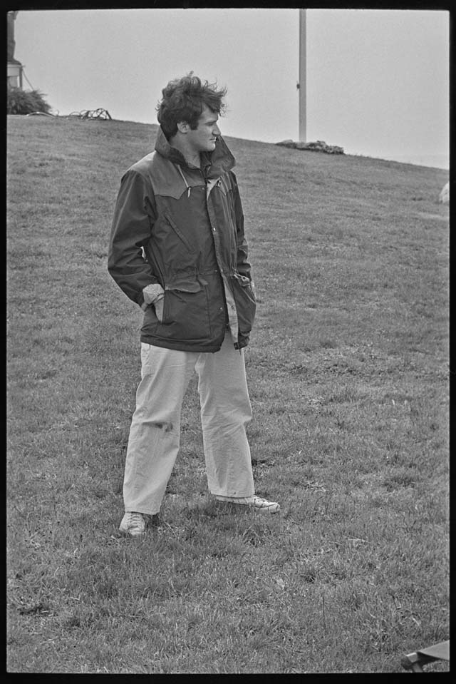 Photographer Jim Lennon said of this photo: 'We only had a few minutes between takes with Robin. Jeff strolled with him and chatted a bit. When I asked if it was OK to take his photo, he said 'how's this?' as he turned his head, hands in pocket, striking a pose while looking off to Fishers Island Sound. In a moment the crew was calling for him on set and off he went. It was a very brief. but memorable moment with Robin Williams that I have always treasured.' (Credit: Jim Lennon)
