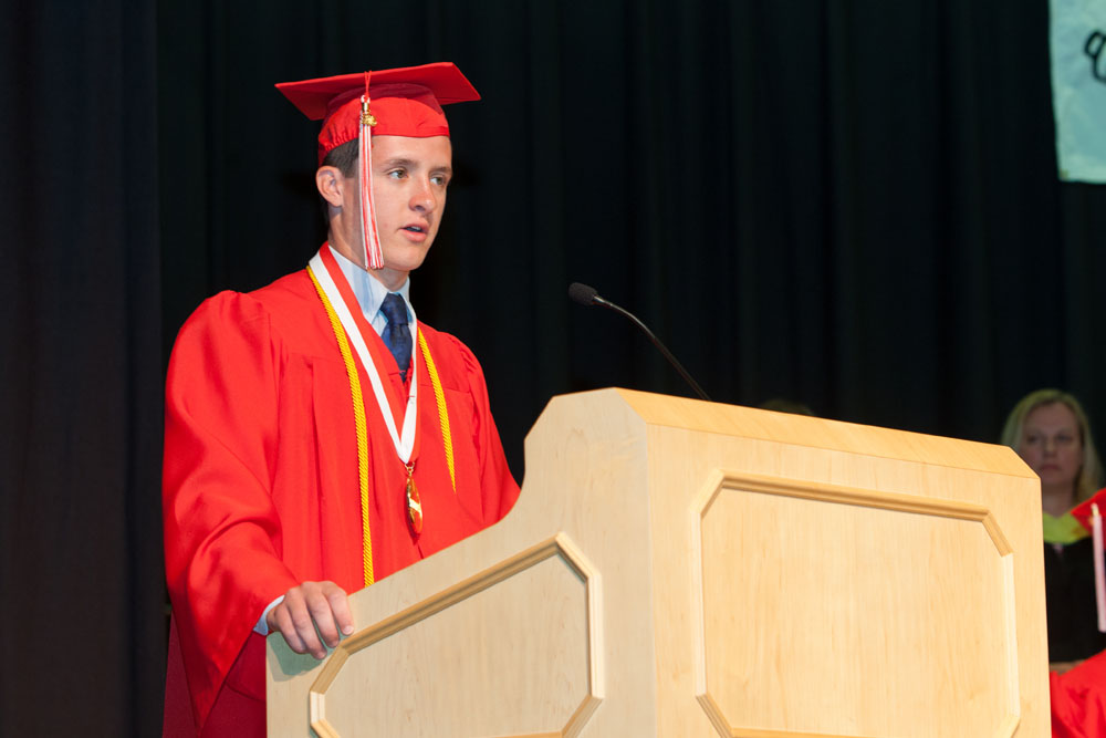 Salutatorian Noah Mina. (Credit: Katharine Schroeder)