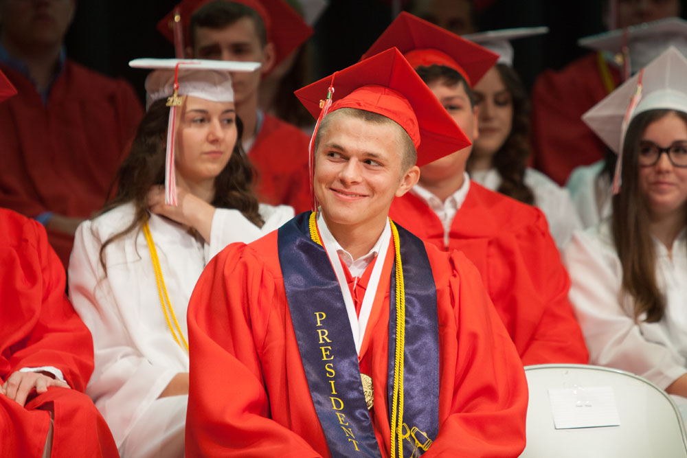 Valedictorian Aidan Walker. (Credit: Katharine Schroeder)