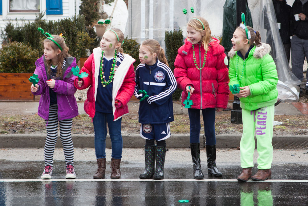 The rain didn't dampen everyone's spirits Saturday during the Cutchogue St. Patrick's Day parade. (Credit: Katharine Schroeder)