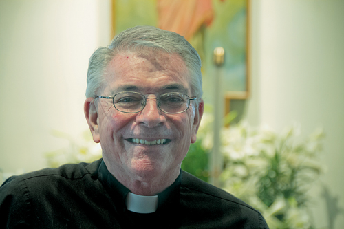 Father Thomas Murray is leaving St. Agnes Church in Greenport after a dozen years. Next stop: St. Therese of Lisieux Church in Montauk. (Credit: Paul Squire)