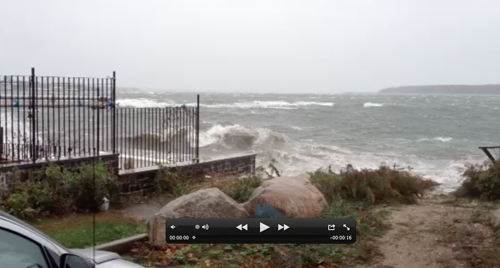 Hurricane Sandy bears down on Greenport Fourth Street, Greenport Village, Hurricane Sandy