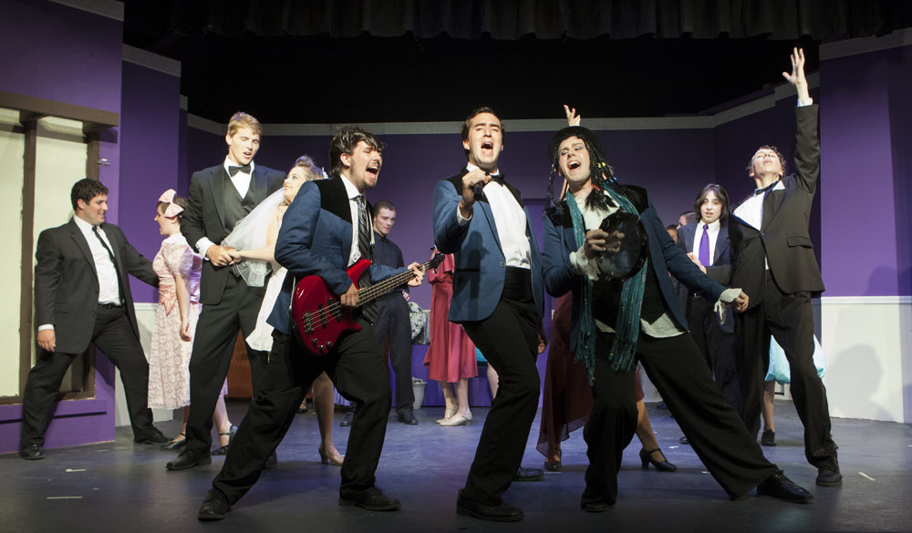 The North Fork Community Theatre in Mattituck rehearses this summer’s Youth on Stage musical, “The Wedding Singer.”
