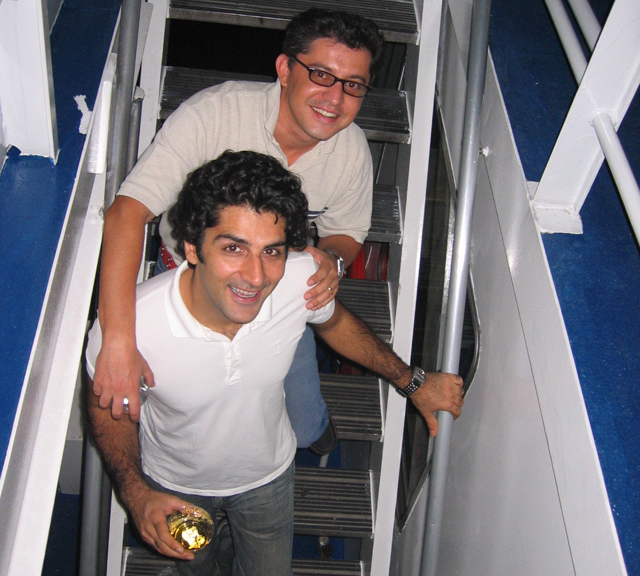 Zubair Khan in 2006 with his brother-in-law. (Credit: Courtesy of Umar Niazi)