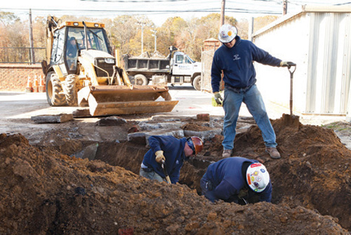 KATHARINE SCHROEDER PHOTO | Work at the at the Greenport power plant on Moore's Lane in 2011.