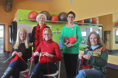 PAUL SQUIRE PHOTO | (L-R) Susan Kaytis, Peggy Sanesky, Jane McGoldrick, Sarah Sirico and Darlene Weaver take part in Sunday's 