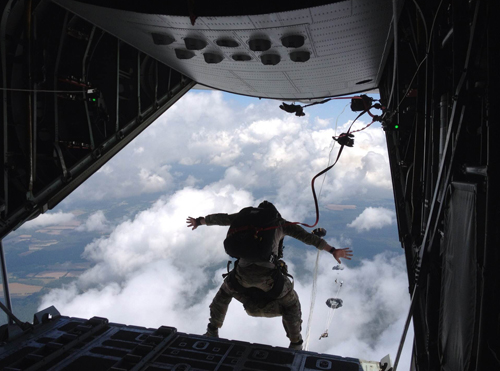 U.S. Air National Guardsman Ryan Dush of Mattituck during a training exercise (Credit: Courtesy)